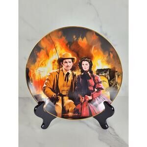 Cambiar Gone With The Wind Plate 1988 The Burning Of Atlanta Fine China Vintage
